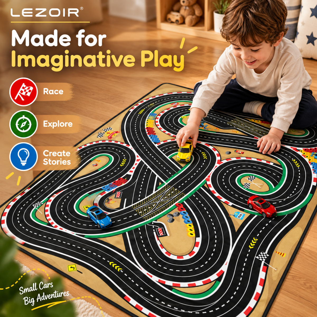 Lezoir Racetrack Kids Play Mat – P4