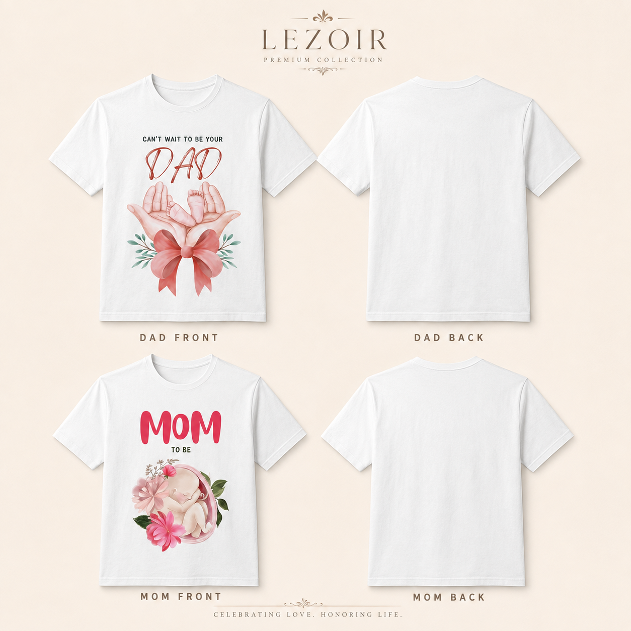 Dad To Be & Mom To Be Unisex Couple T-Shirts