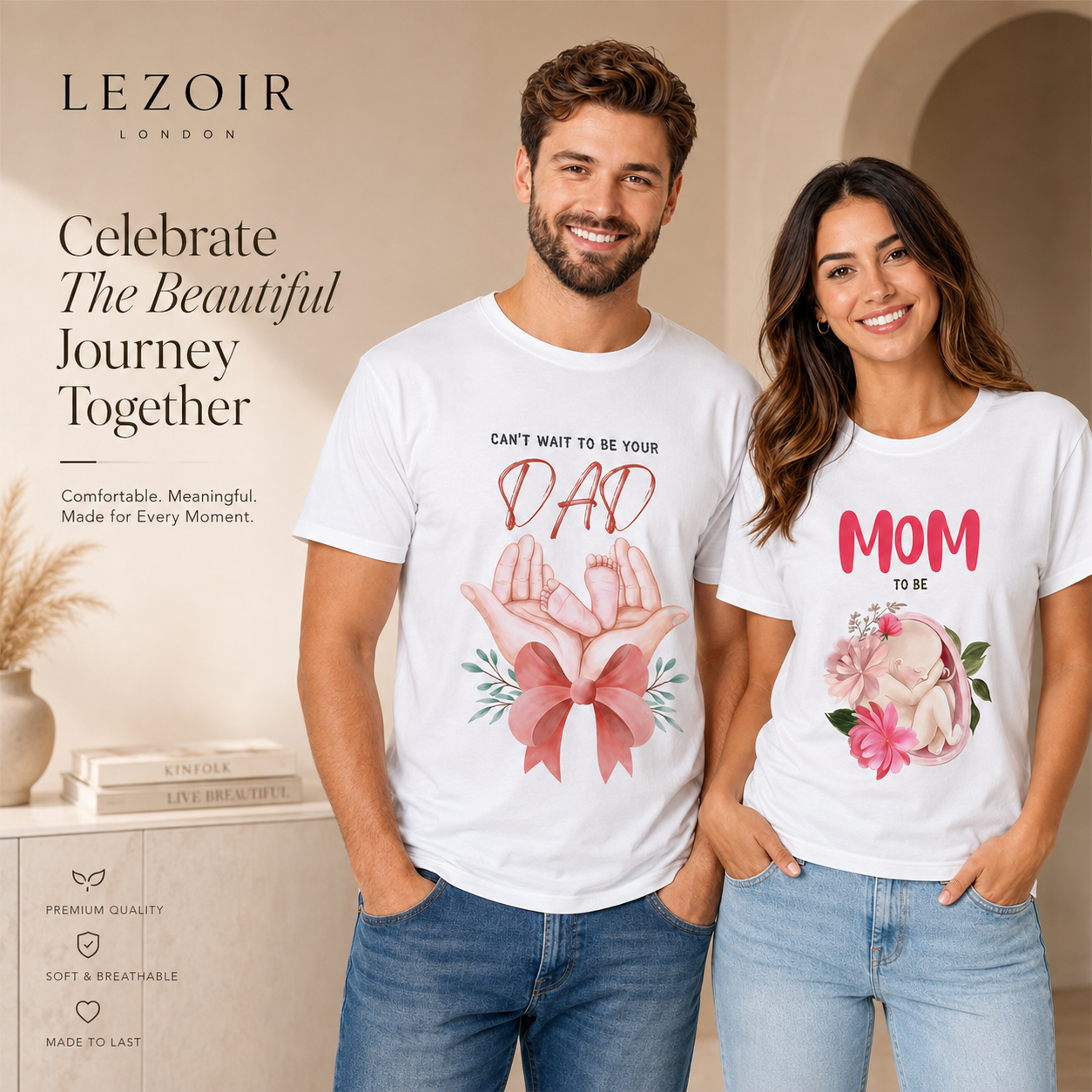 Dad To Be & Mom To Be Unisex Couple T-Shirts
