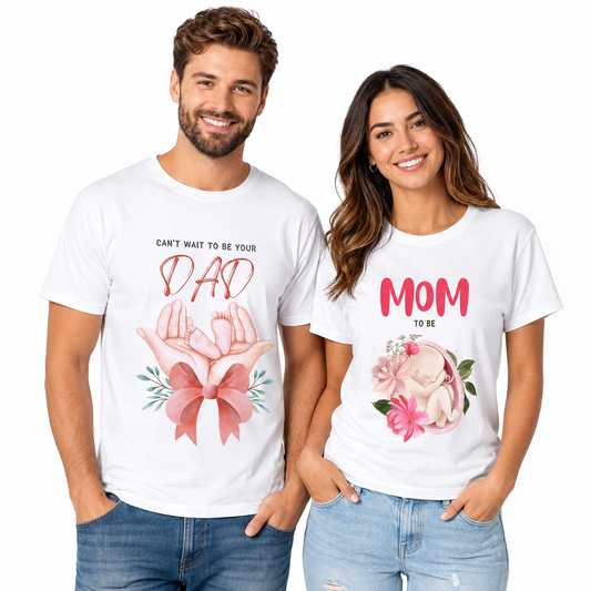 Dad To Be & Mom To Be Unisex Couple T-Shirts