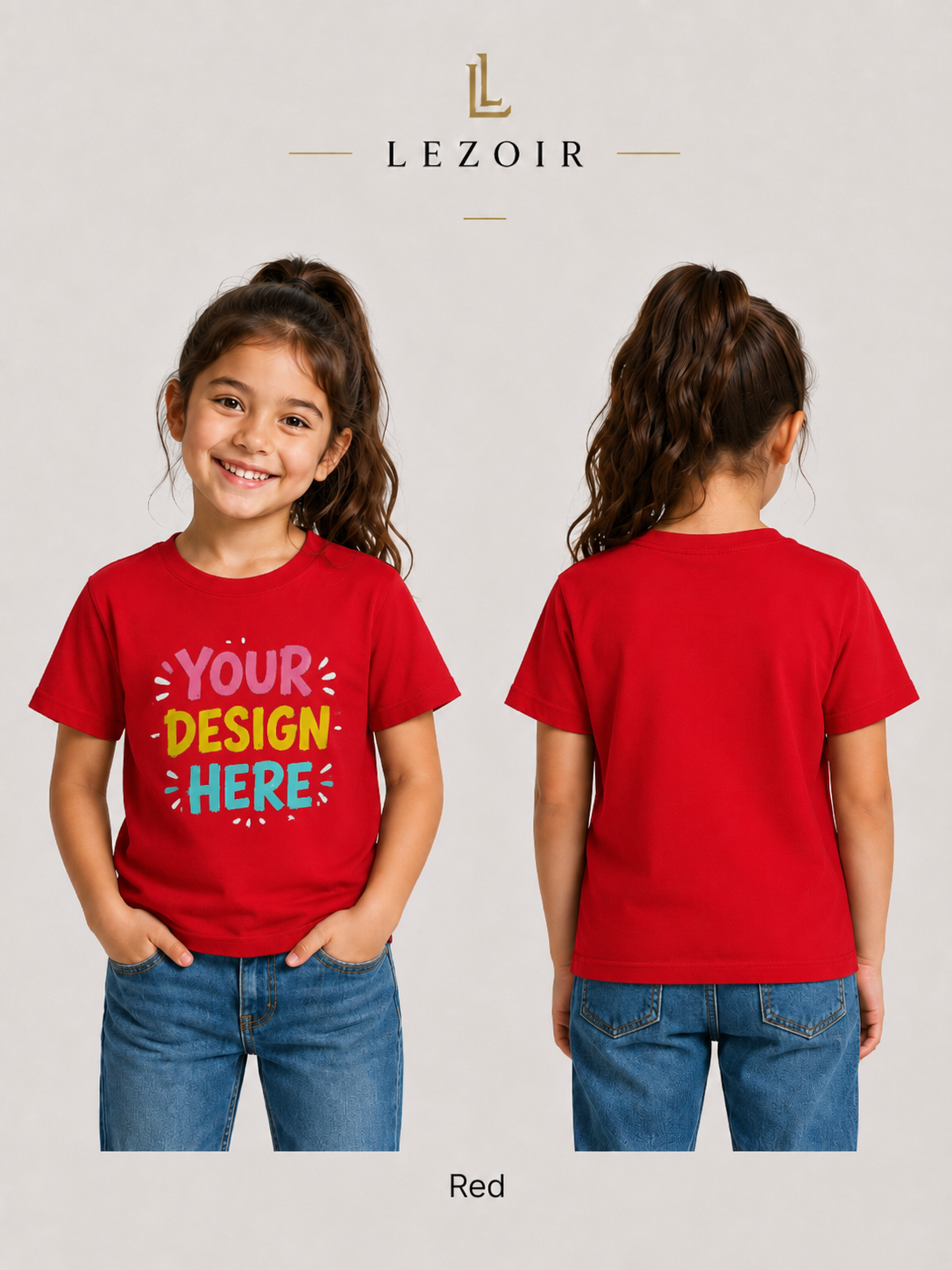Kids Customized T-Shirt with Photo & Name Print – Lezoir