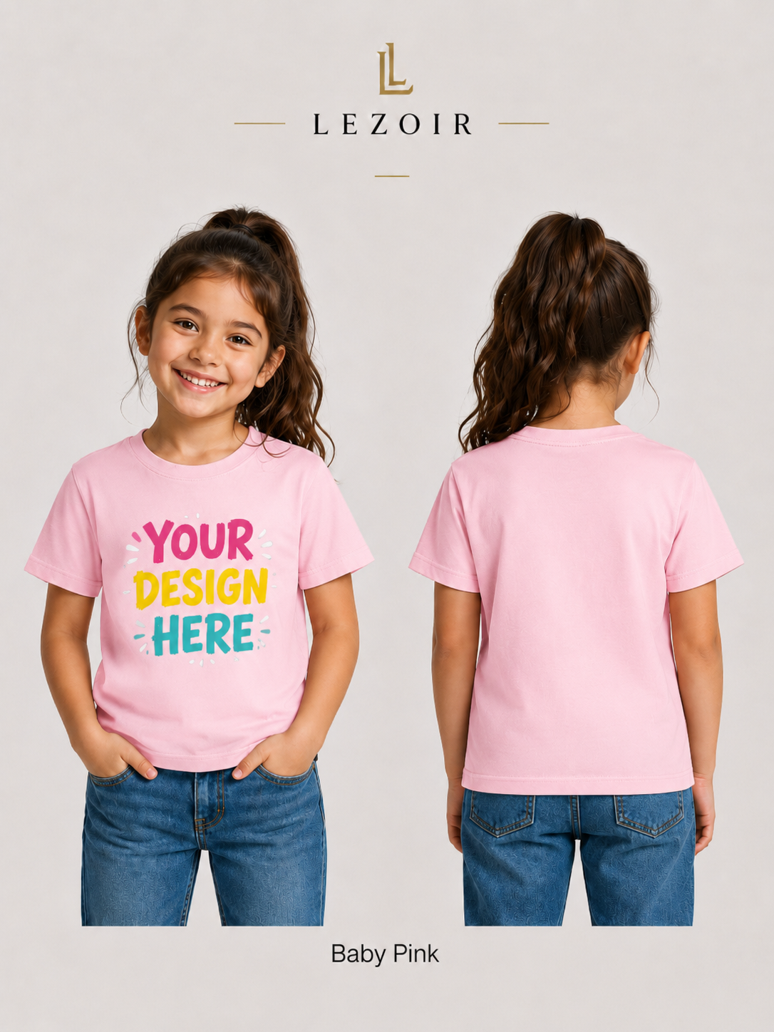 Kids Customized T-Shirt with Photo & Name Print – Lezoir