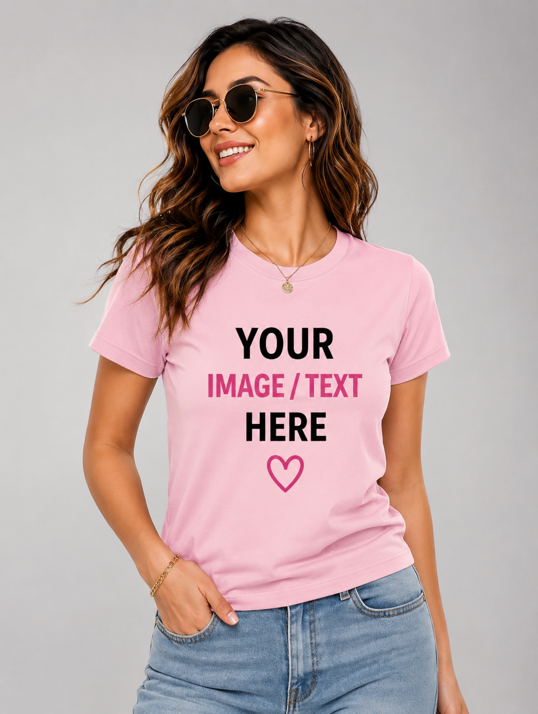 Women Custom T-Shirt | Personalized Photo, Text & Logo Print Tee | Cotton Regular Fit | Lezoir