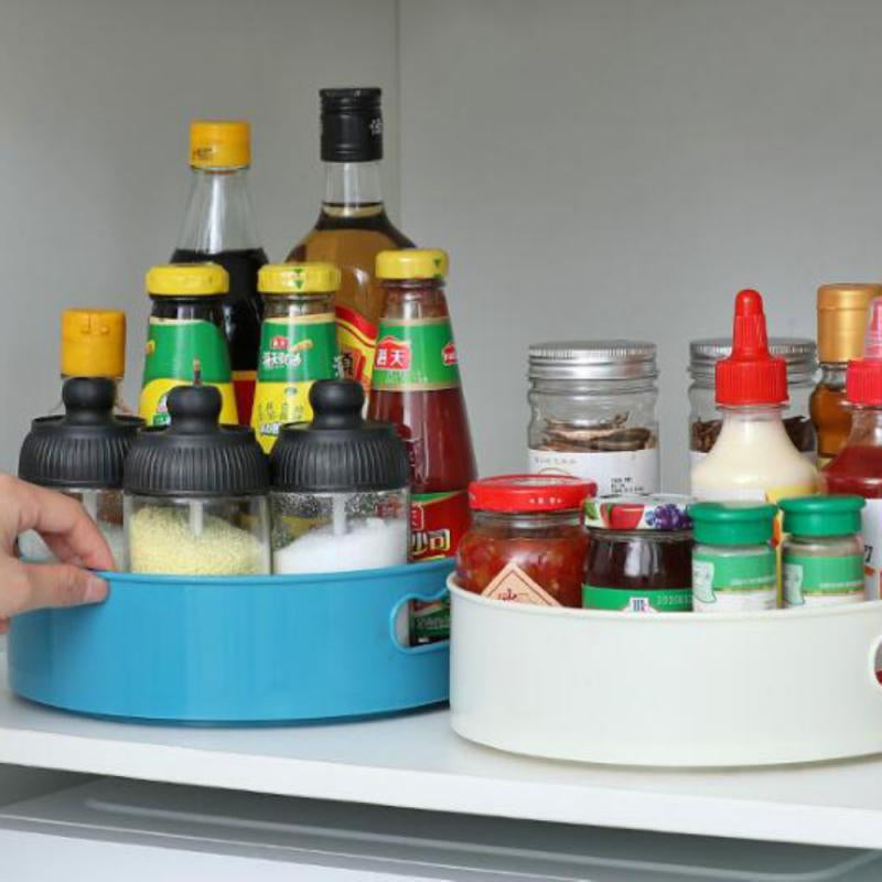 360 rotating tray kitchen storage containers