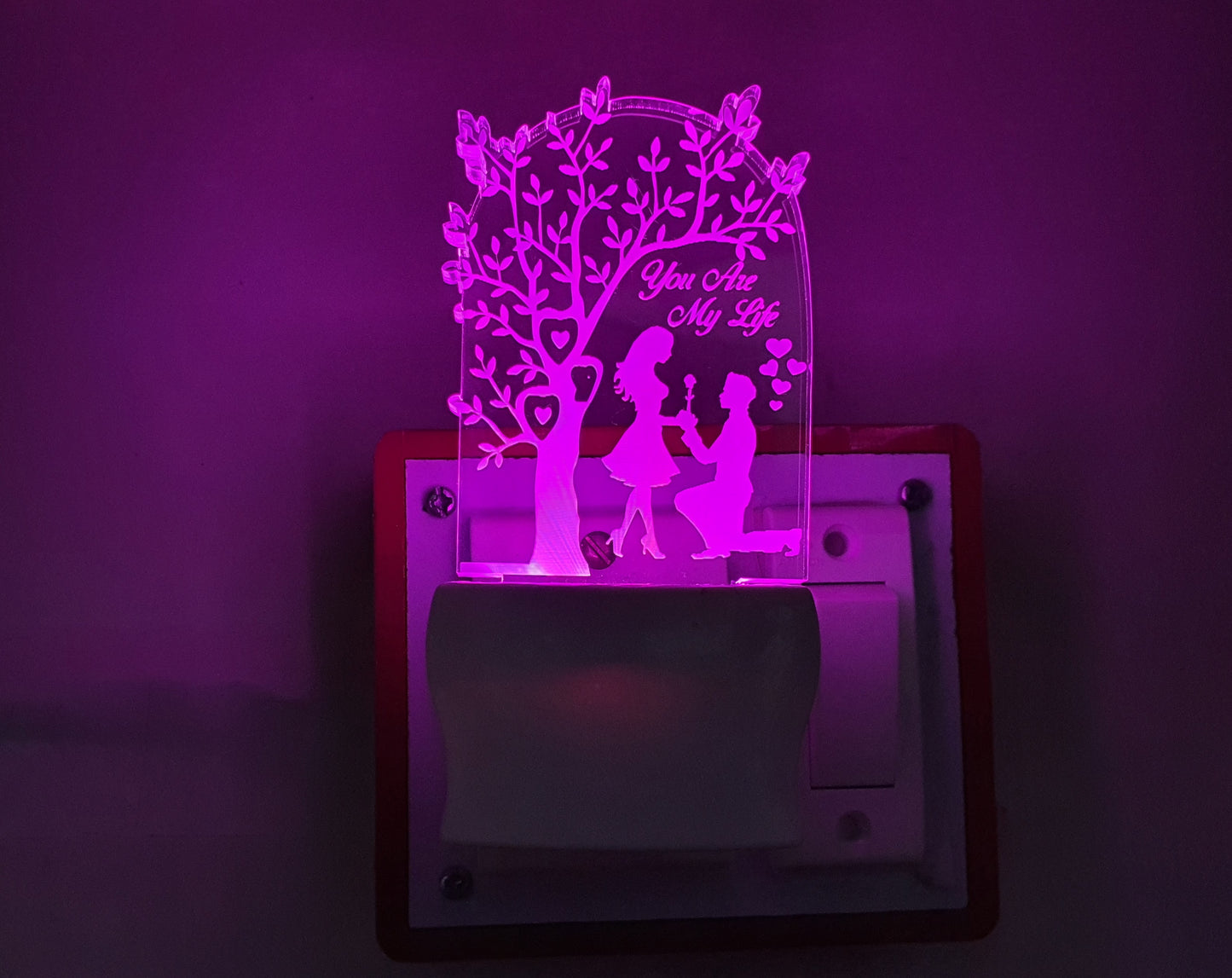 3D ” You are My Life  ” Beautifully Colour Changing Lamp