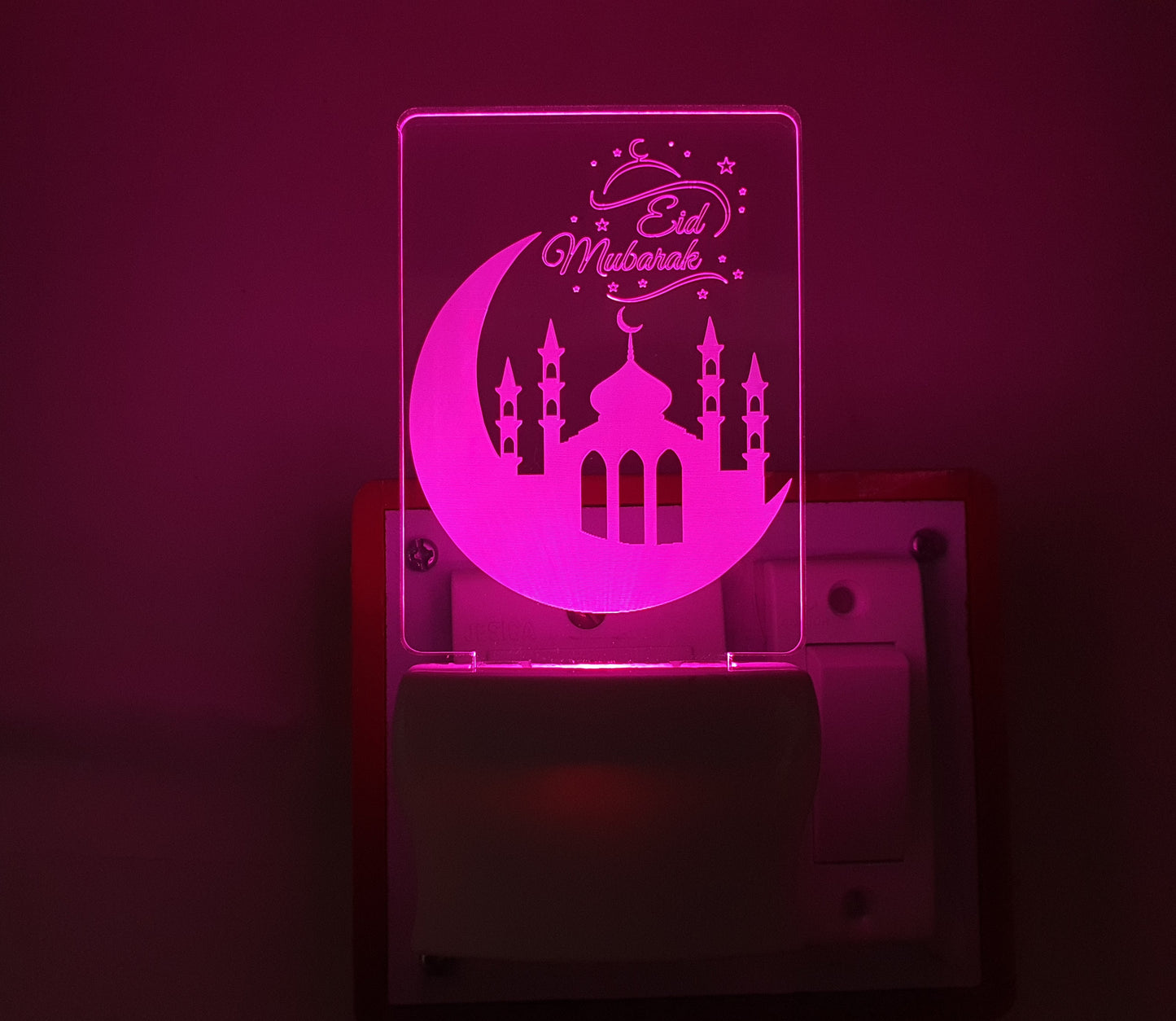 3D ” EID MUBARAK ” Beautifully Colour Changing Lamp