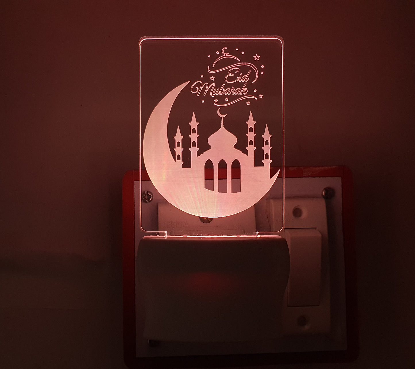 3D ” EID MUBARAK ” Beautifully Colour Changing Lamp