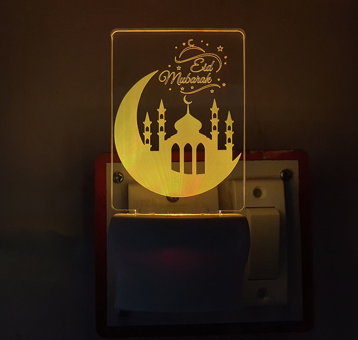 3D ” EID MUBARAK ” Beautifully Colour Changing Lamp