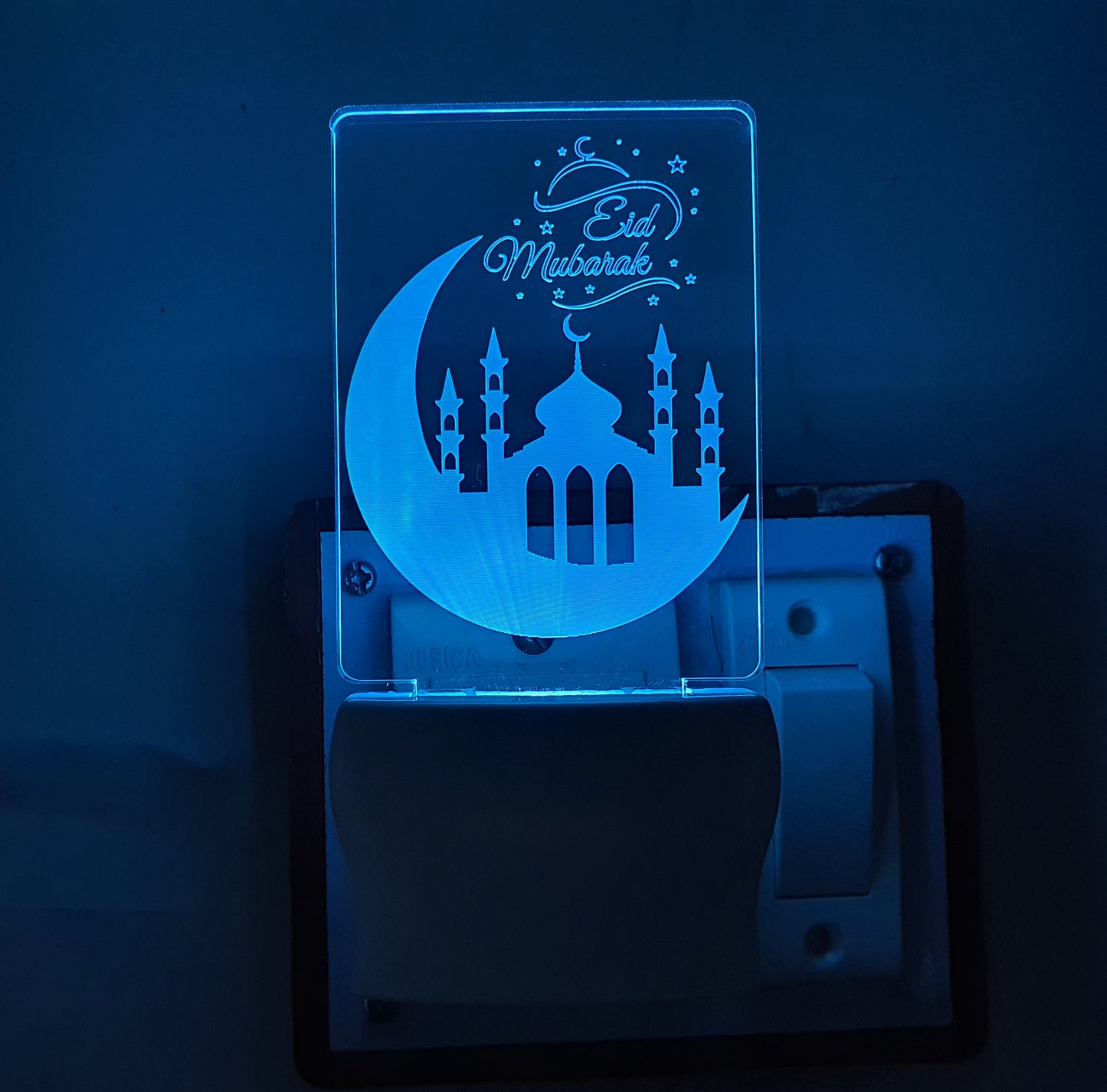 3D ” EID MUBARAK ” Beautifully Colour Changing Lamp