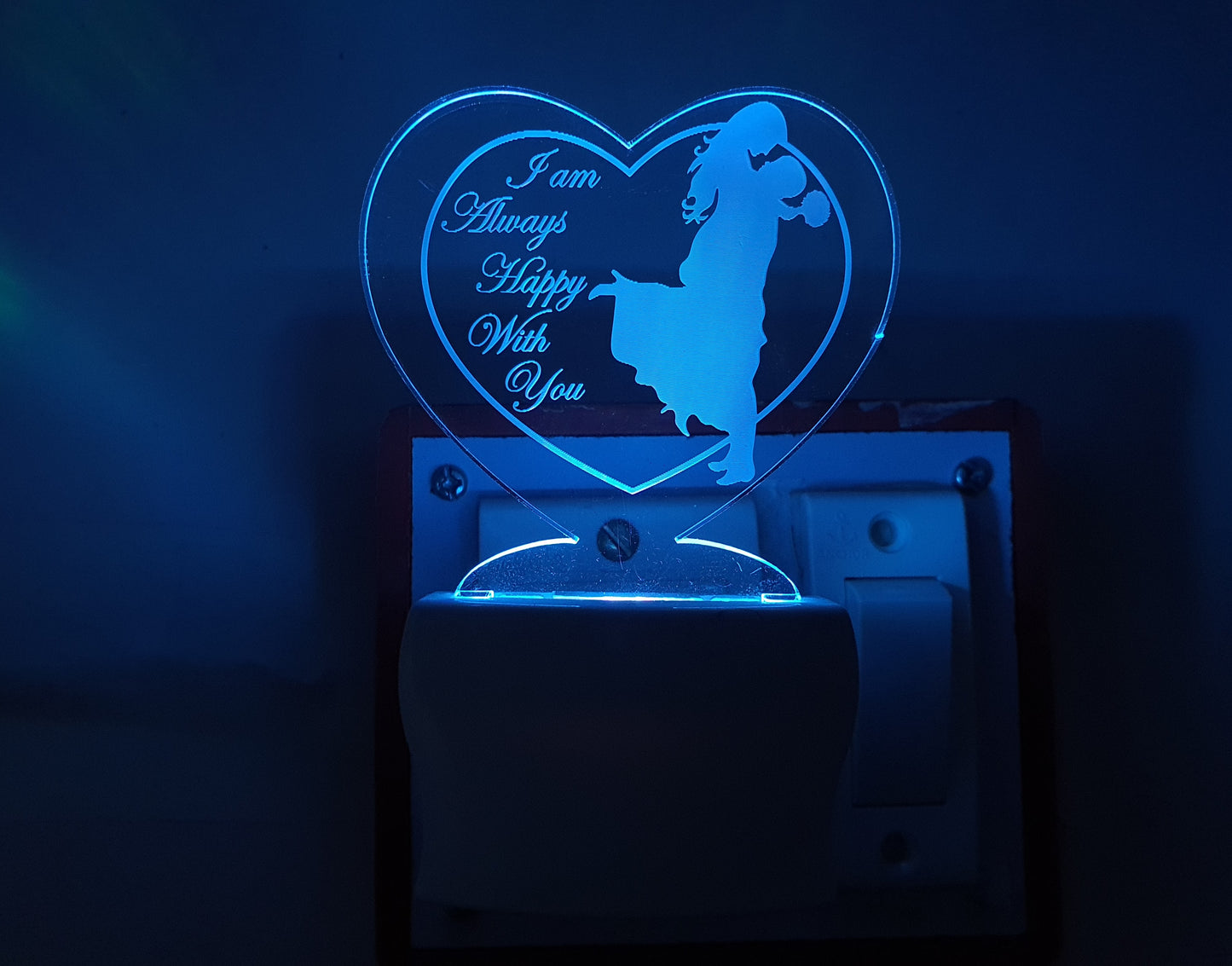 3D ” HAPPY LOVE ” Beautifully Colour Changing Lamp