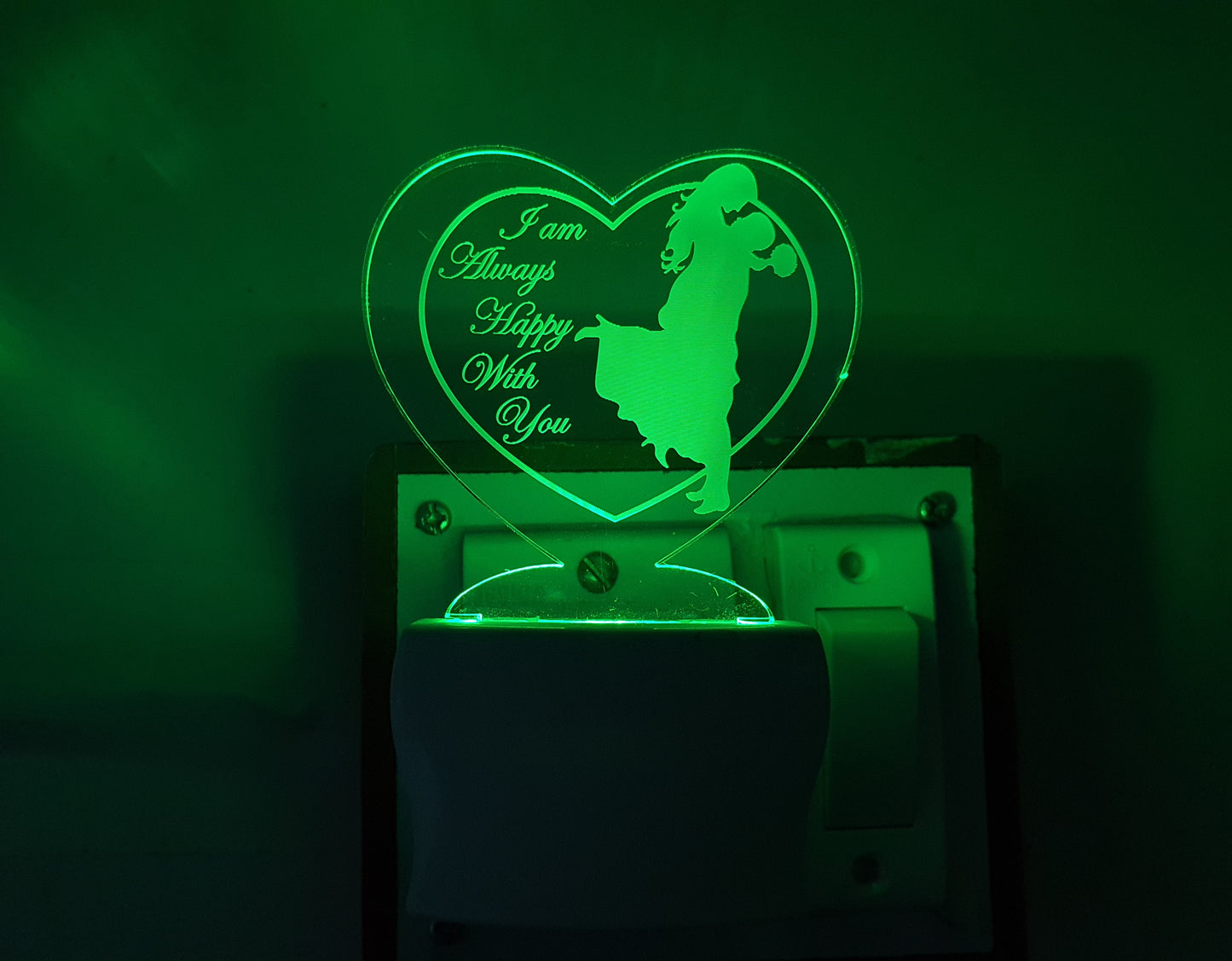 3D ” HAPPY LOVE ” Beautifully Colour Changing Lamp