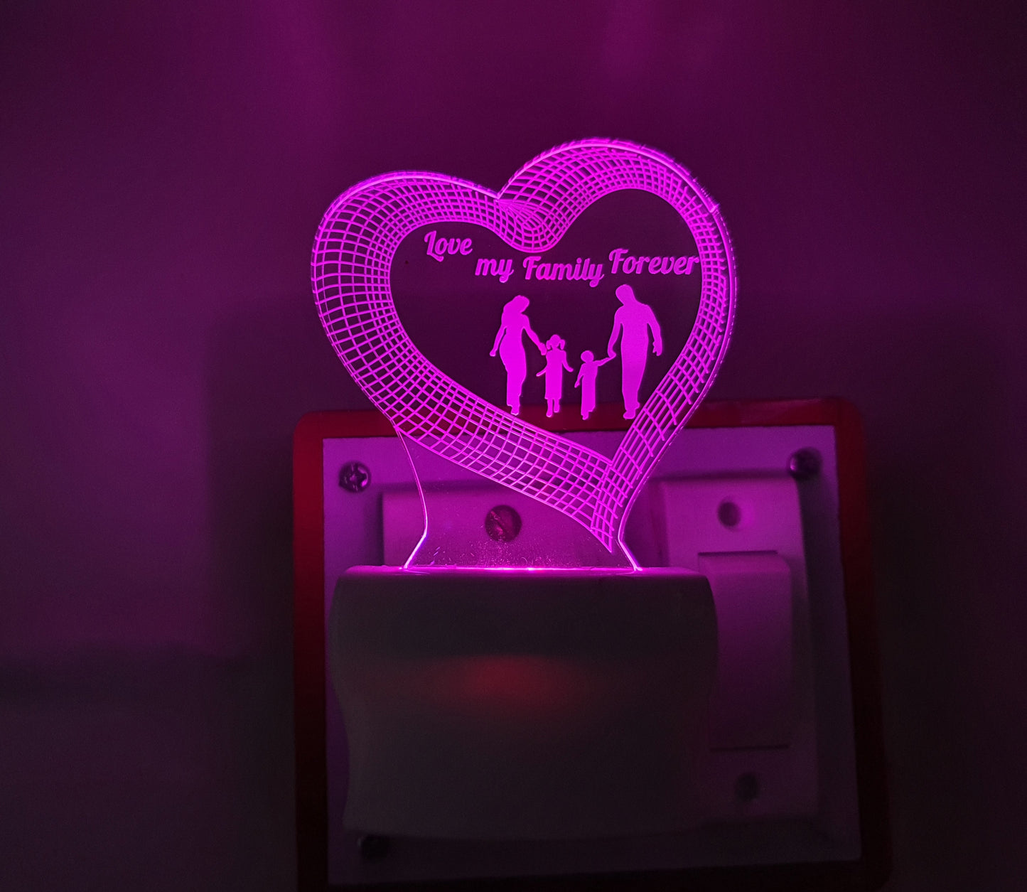 3D ” Family Love ” Beautifully Colour Changing Lamp