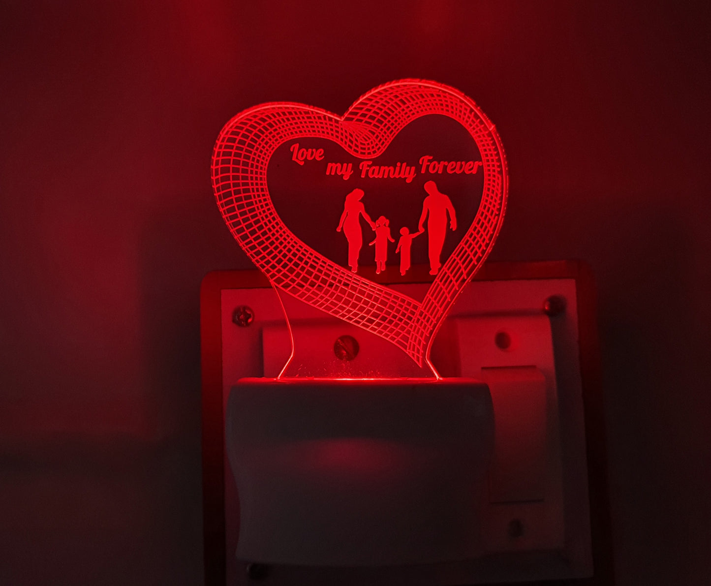 3D ” Family Love ” Beautifully Colour Changing Lamp