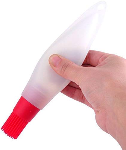 Set of 2 Silicone Oil Bottle Dispenser with Basting Brush