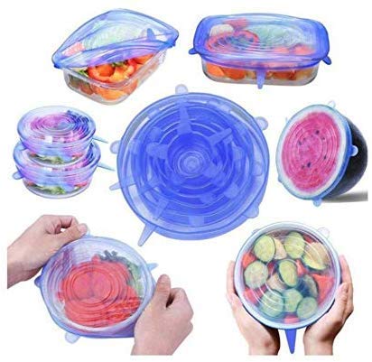 Set of 6 Pcs Silicone Stretch Lids