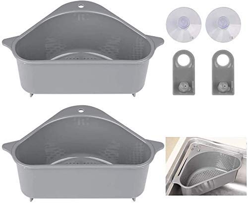 2 Pcs Kitchen Triangular Sink Strainer Baskets