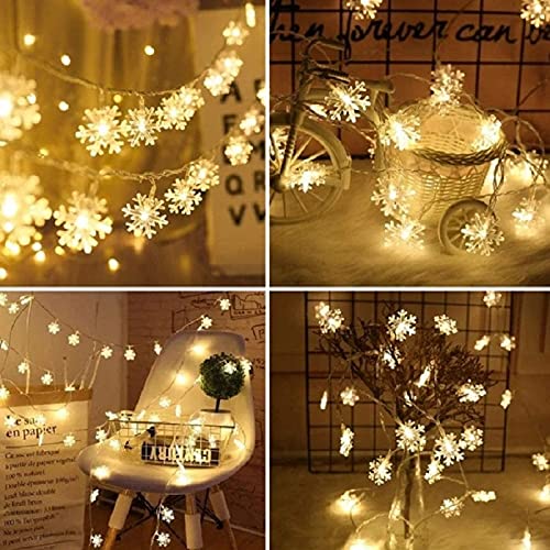 Snow Flake Warm White LED Light 16 Lamps