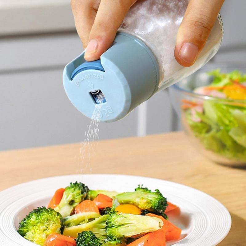 Seasoning Bottle, Moisture-Proof Salt, Spices & Suger Shakers with Press Button (1 PCS, Random Colour )