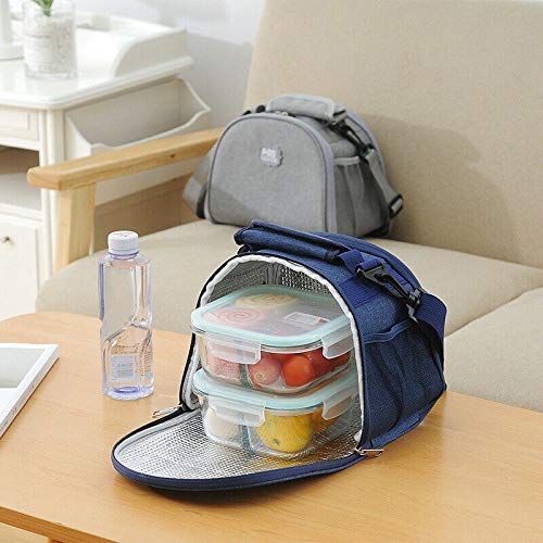 Insulated Canvas Box Tote Bag Thermal Cooler Food Picnic Bag