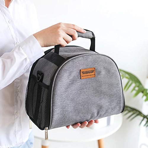 Insulated Canvas Box Tote Bag Thermal Cooler Food Picnic Bag