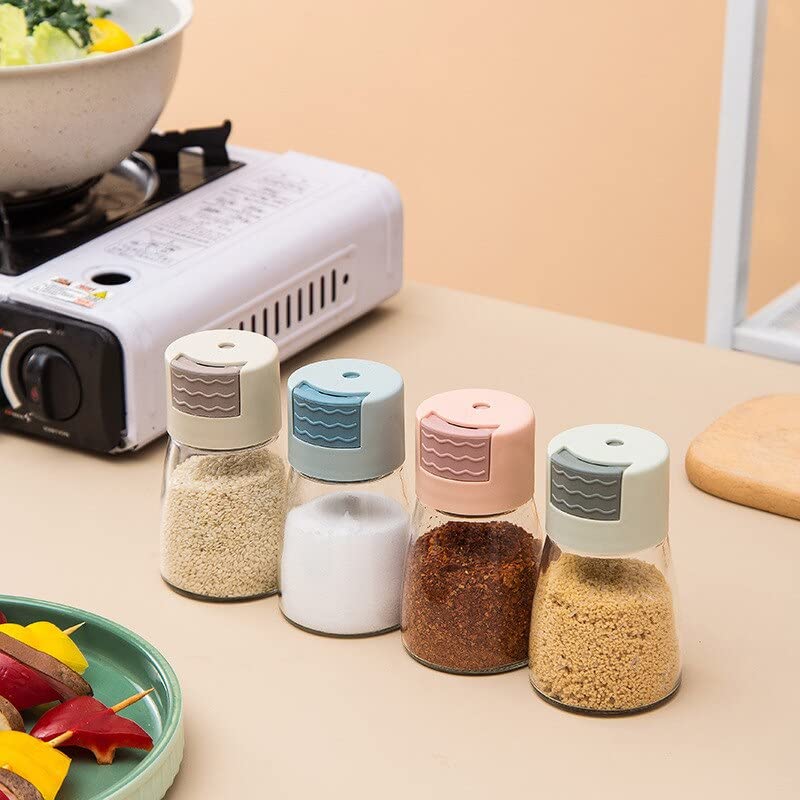 Seasoning Bottle, Moisture-Proof Salt, Spices & Suger Shakers with Press Button (1 PCS, Random Colour )