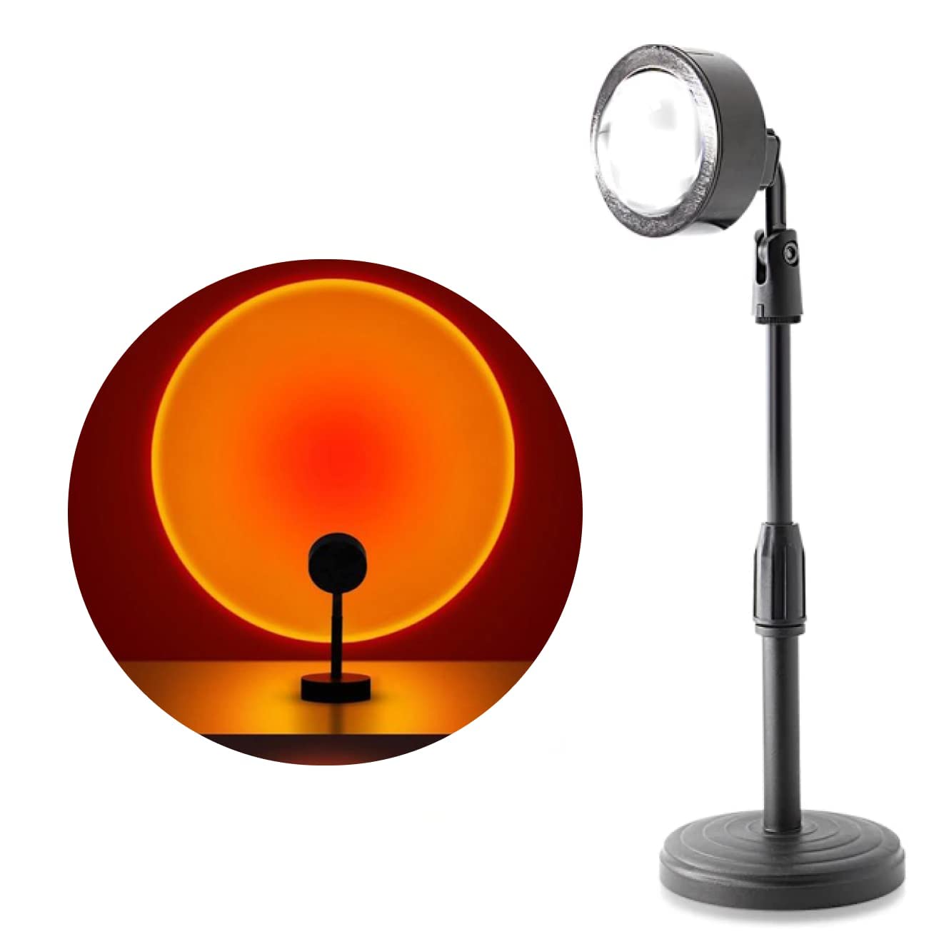 Sunset Projection LED 180 Degree Rotation Atmosphere Sunset Table Lamp