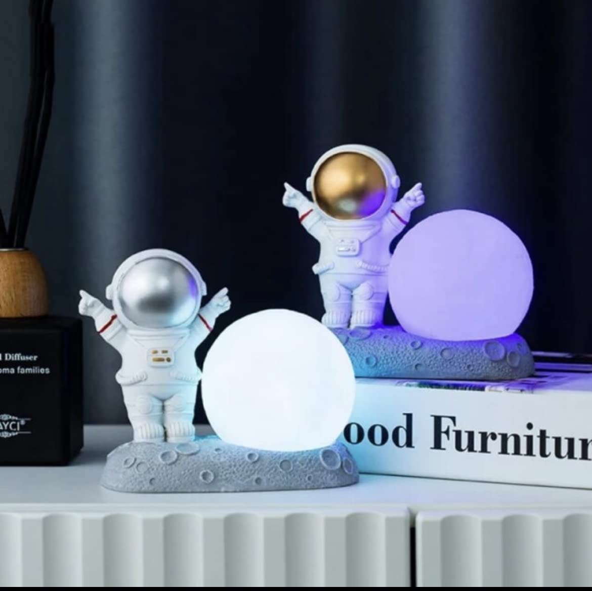 Astronaut Moon lamp Office Room Table Decoration Night Light 1-Peice