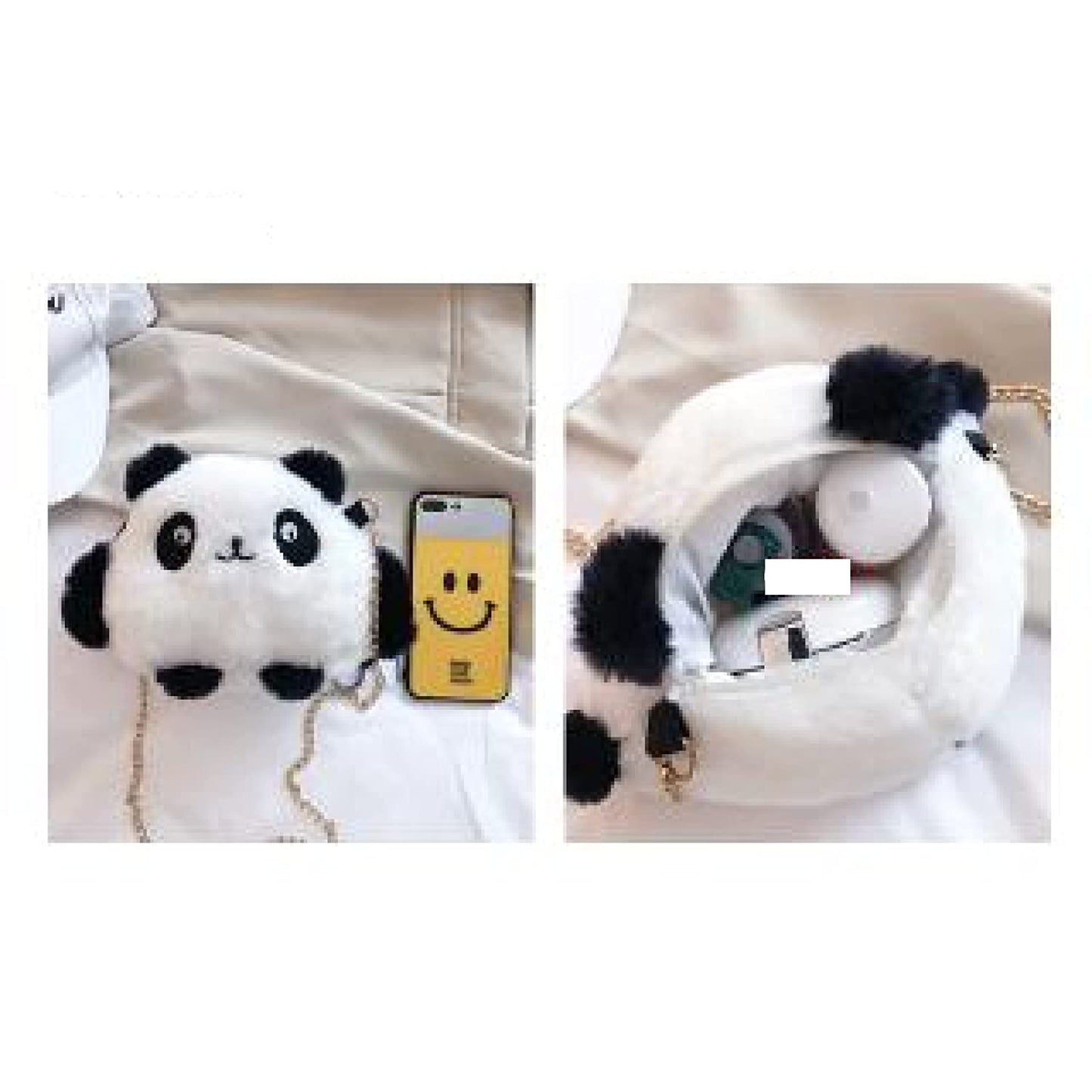 Cute Panda Purse Little Girls Crossbody Bag Fashion Mini Plush Shoulder Bag