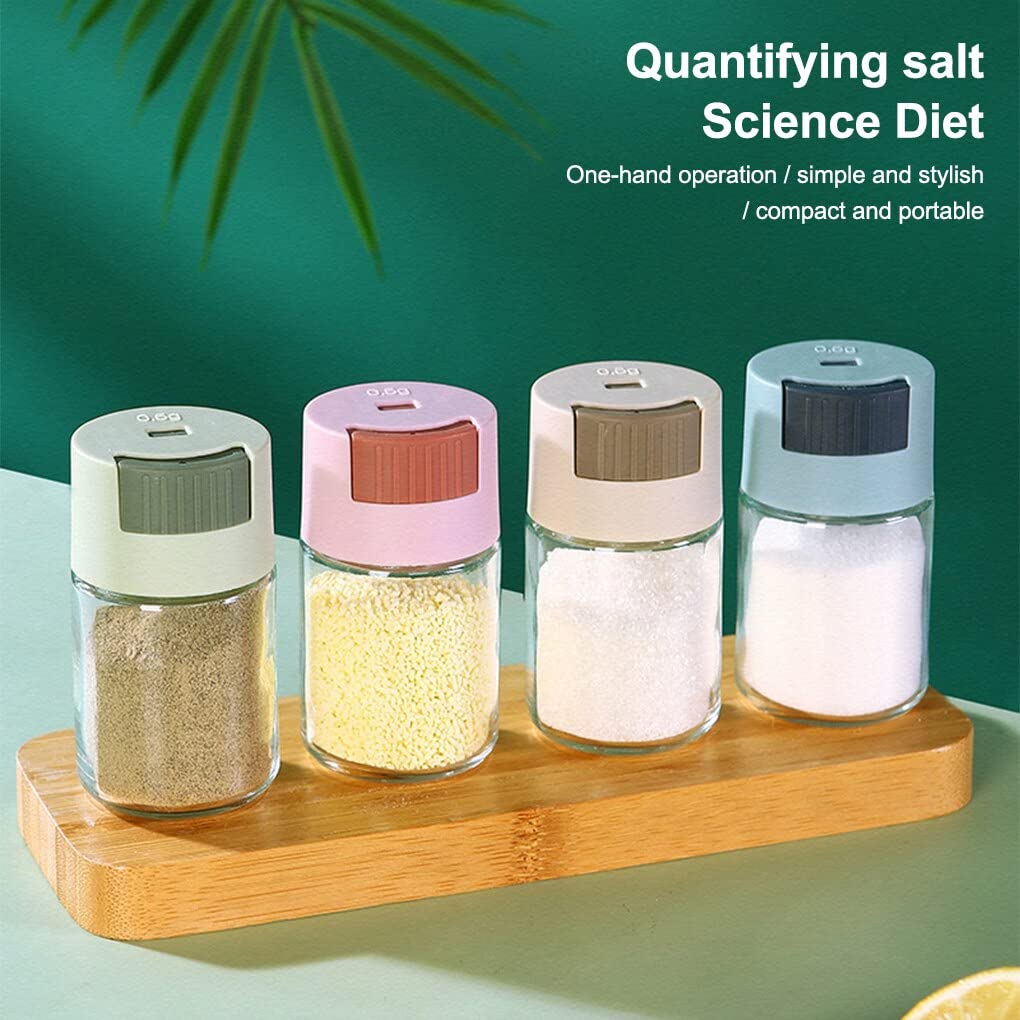 Seasoning Bottle, Moisture-Proof Salt, Spices & Suger Shakers with Press Button (1 PCS, Random Colour )