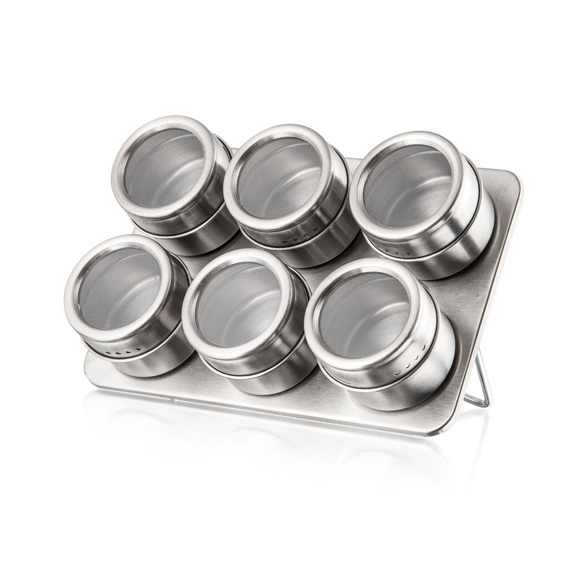 Stainless Steel Magnetic Spice Rack Spice Set (6 pcs)