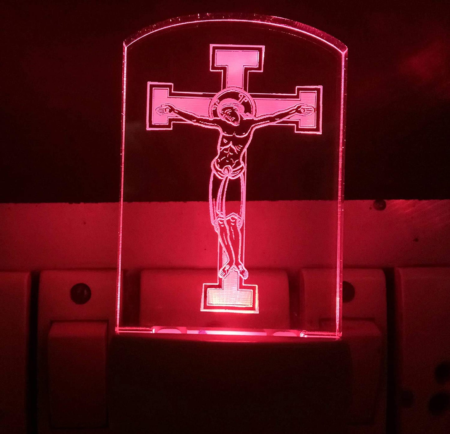 3D ”  Jesus Christ Cross ” Beautifully Colour Changing Lamp