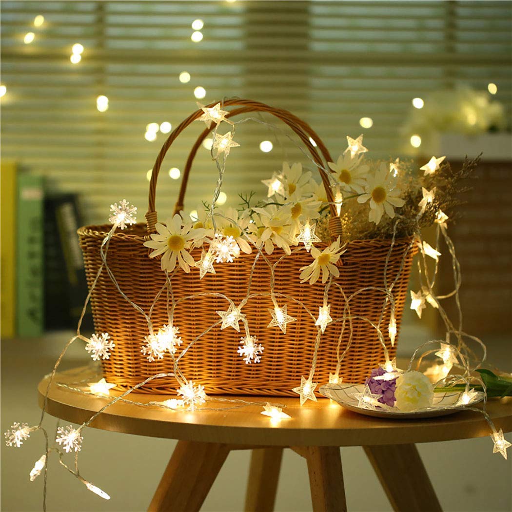 Snow Flake Warm White LED Light 16 Lamps