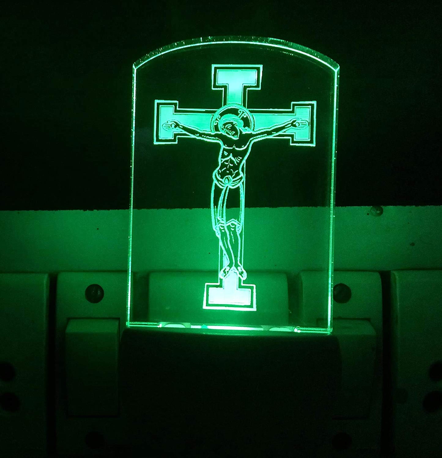 3D ”  Jesus Christ Cross ” Beautifully Colour Changing Lamp