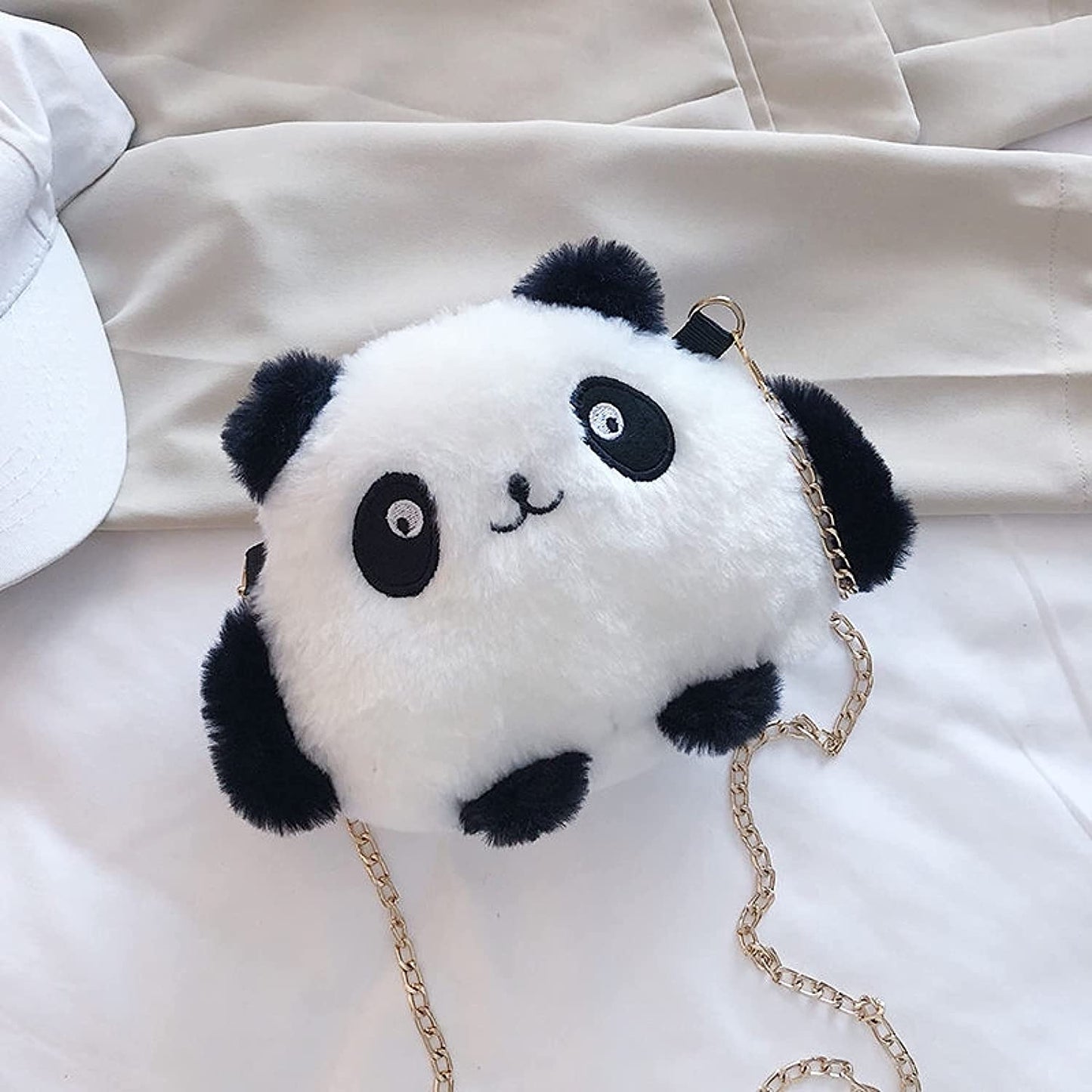 Cute Panda Purse Little Girls Crossbody Bag Fashion Mini Plush Shoulder Bag