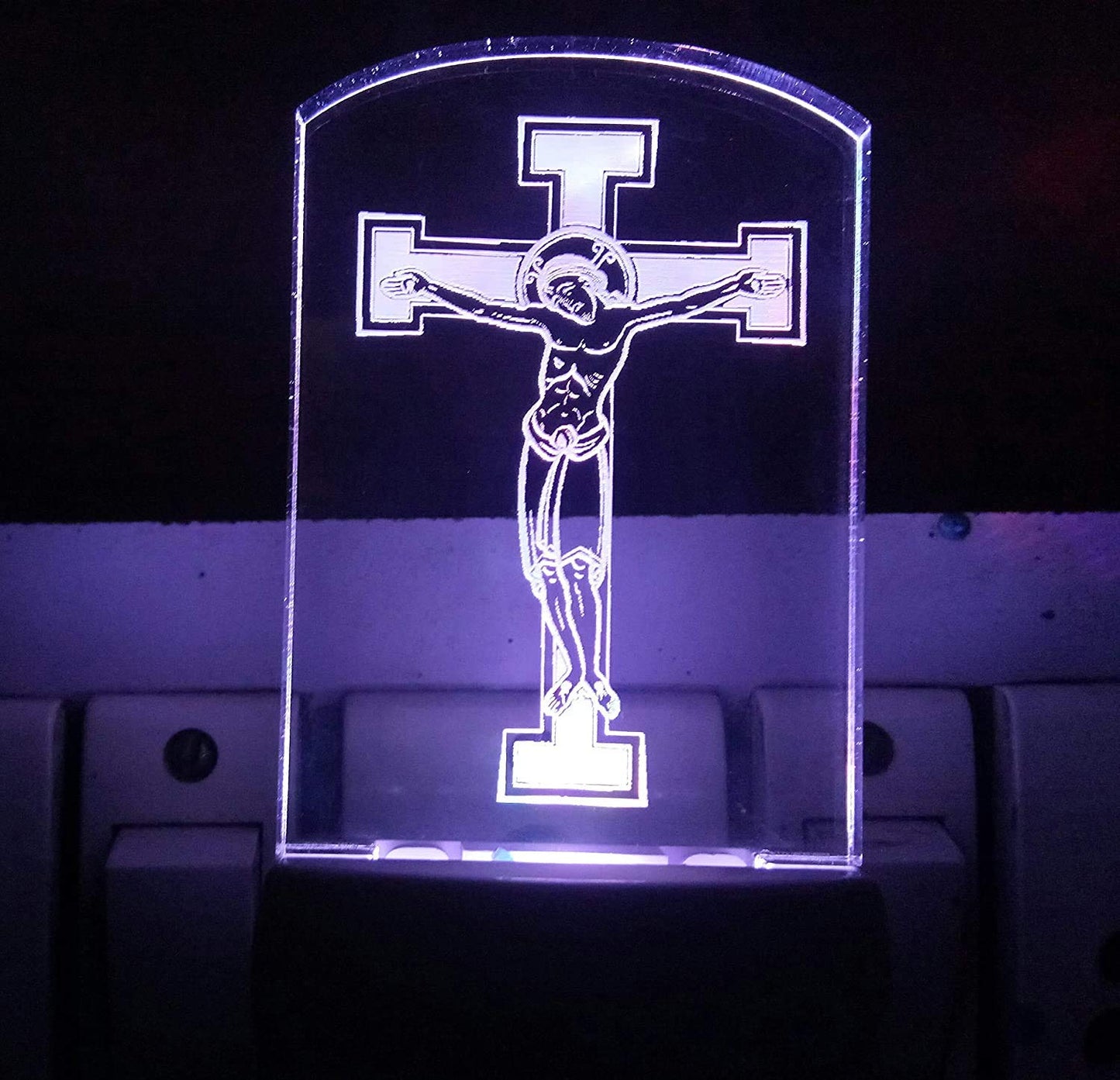 3D ”  Jesus Christ Cross ” Beautifully Colour Changing Lamp