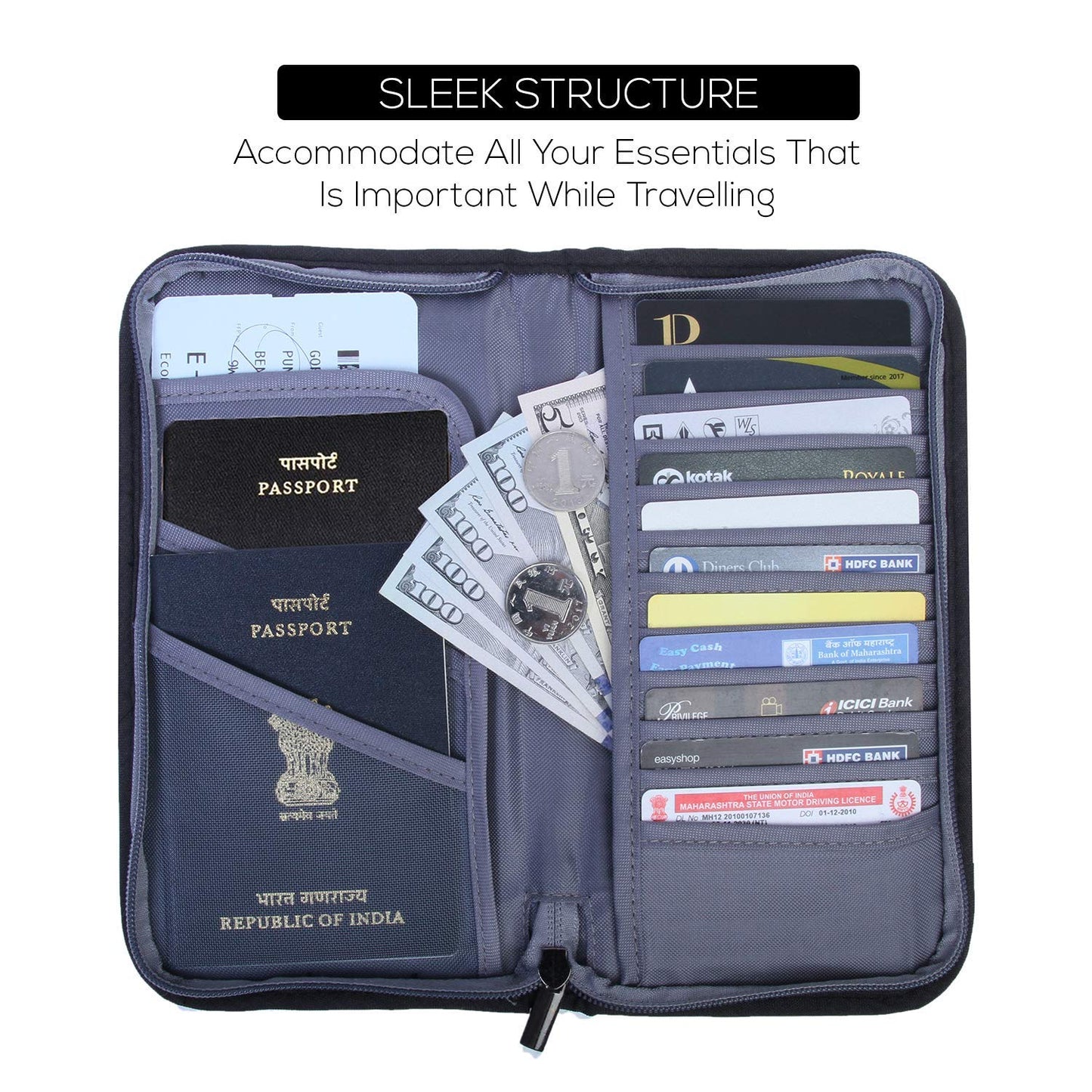 Premium Travel Passport Holder Wallet & Documents Organise