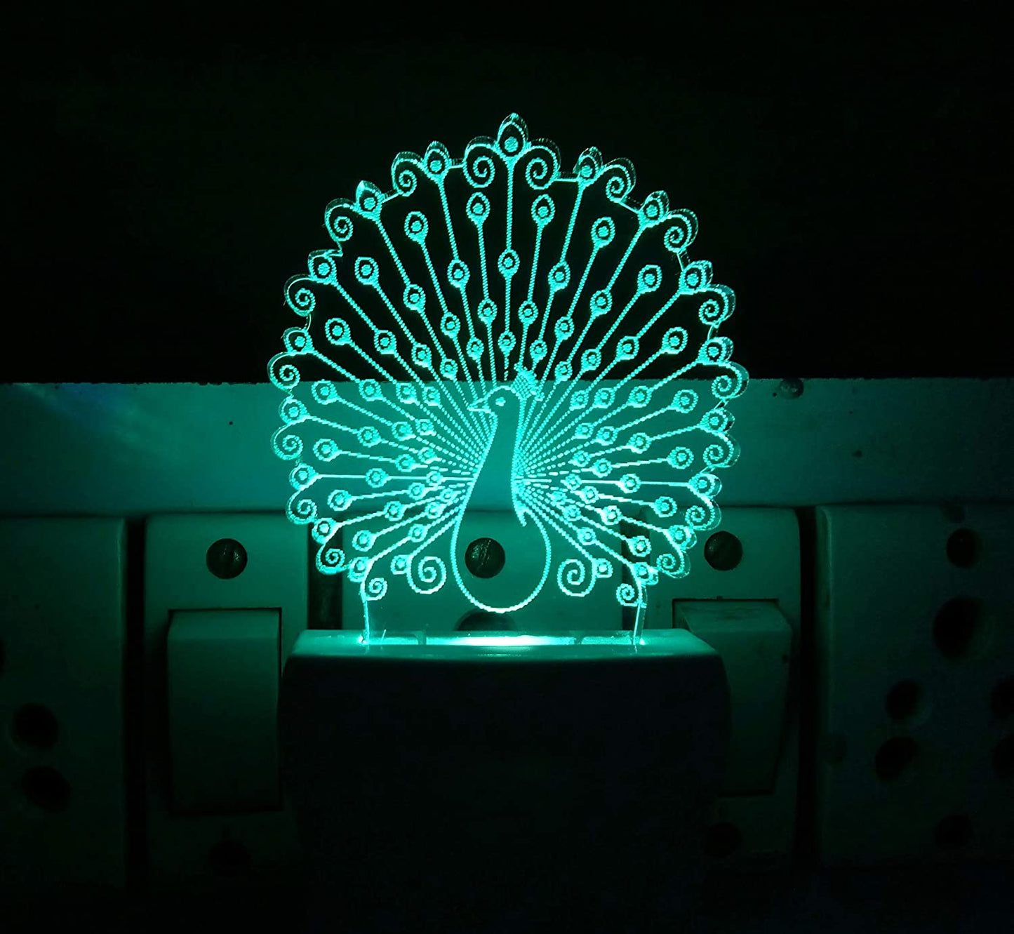 3D " Peacock " Beautifully Colour Changing Lamp