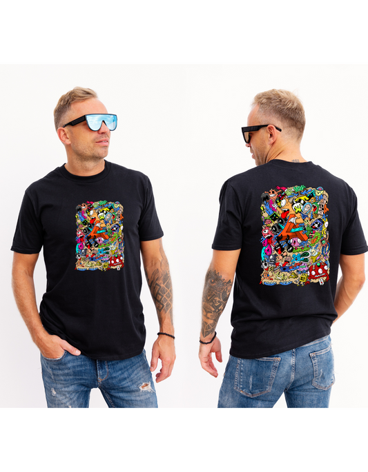 Graphic Doodle Unisex Half Sleeve T-shirt