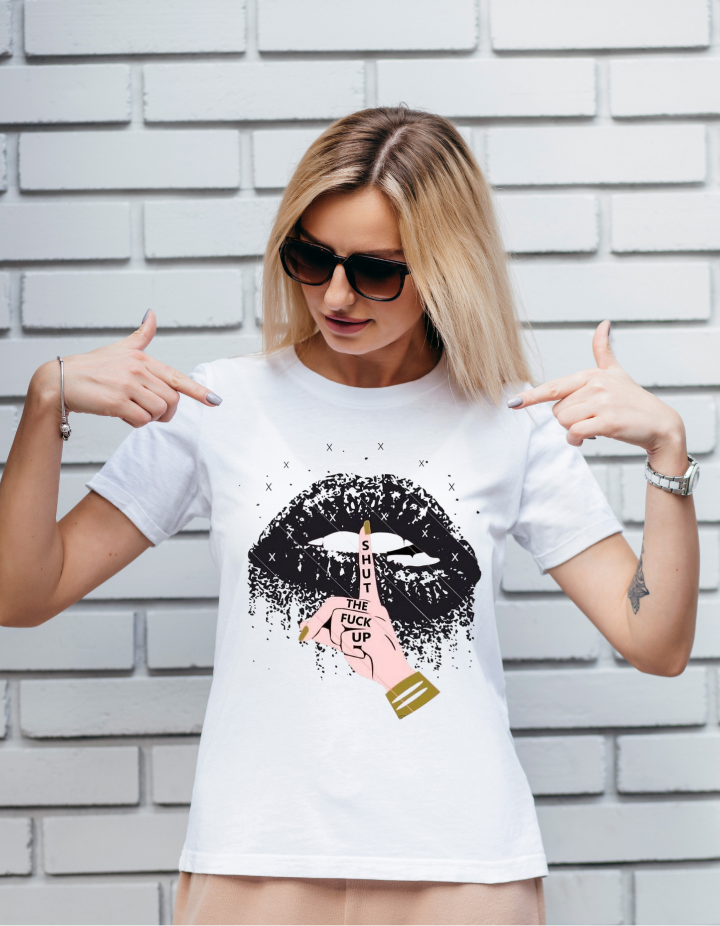 Shut the f*** Half Sleeve T-shirt for Women