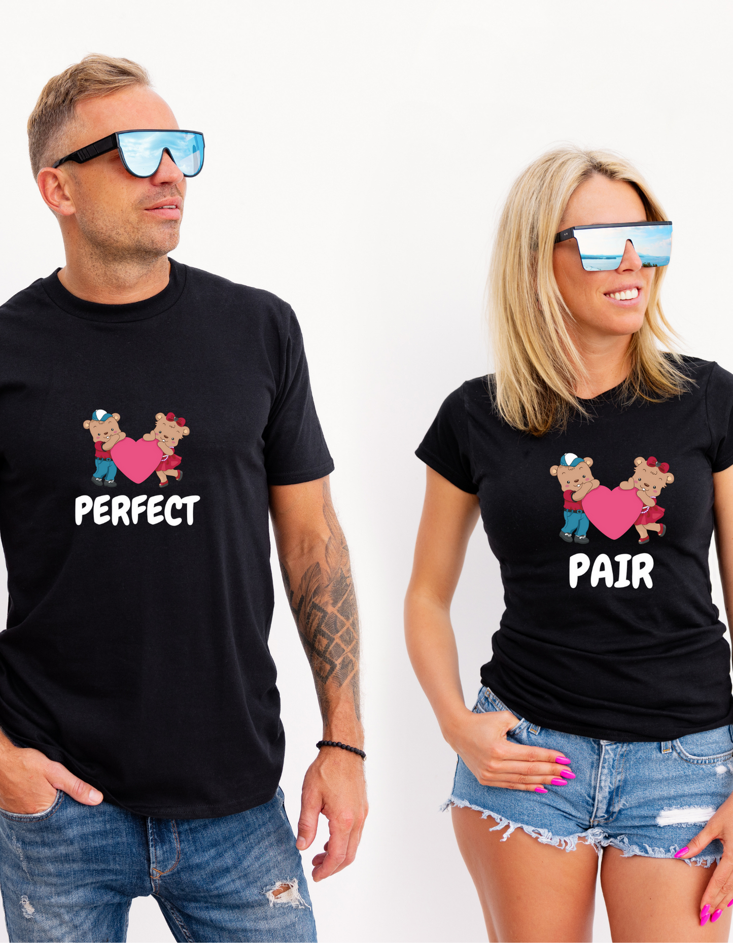 Perfect pair Couple Regular Fit Half-Sleeve T-Shirt