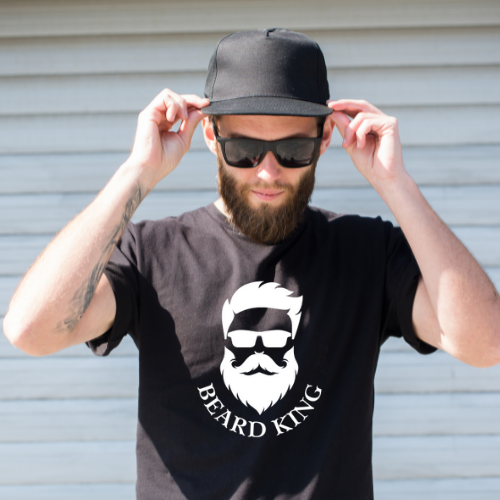 Beard King Half Sleeve T-shirt for Men