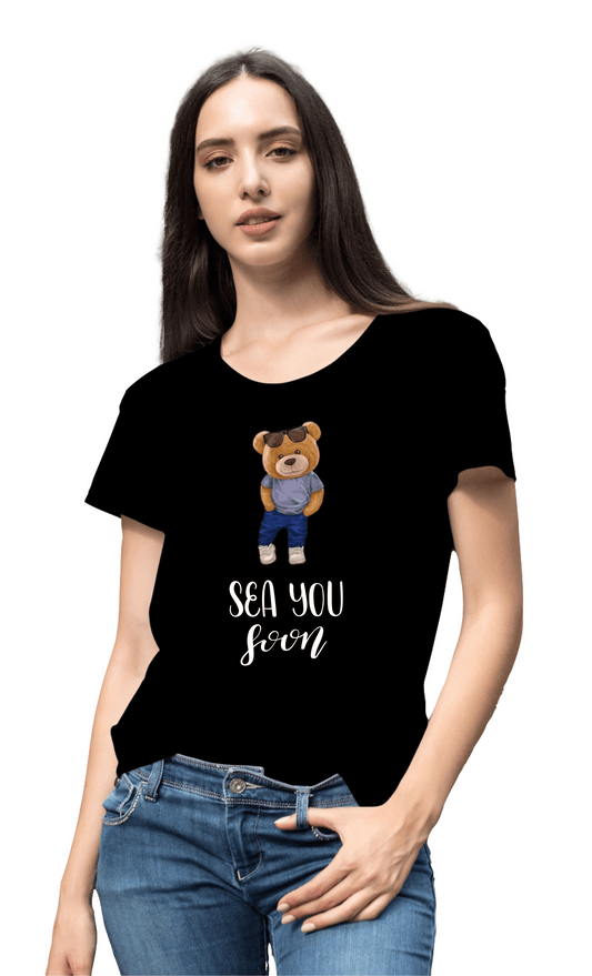 Sea You Soon Half Sleeve T-shirt for Women