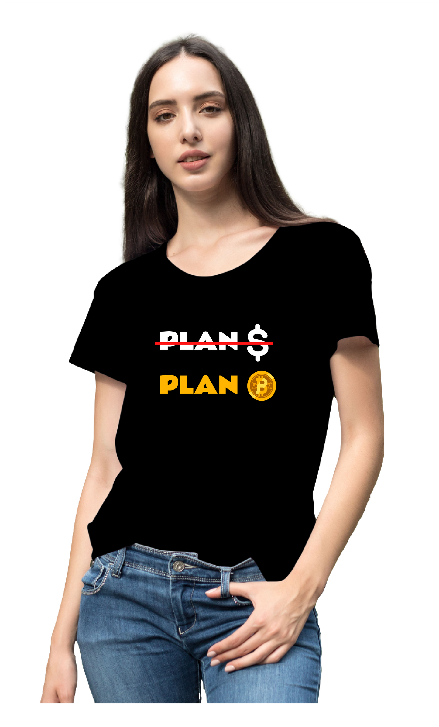 Bitcoin plan Half Sleeve T-shirt for Women