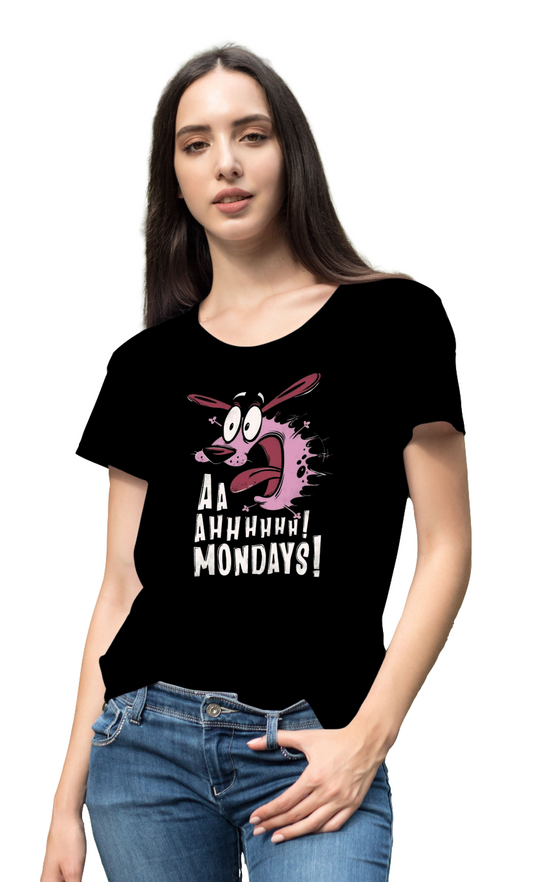 Aah Monday Half Sleeve T-shirt for Women