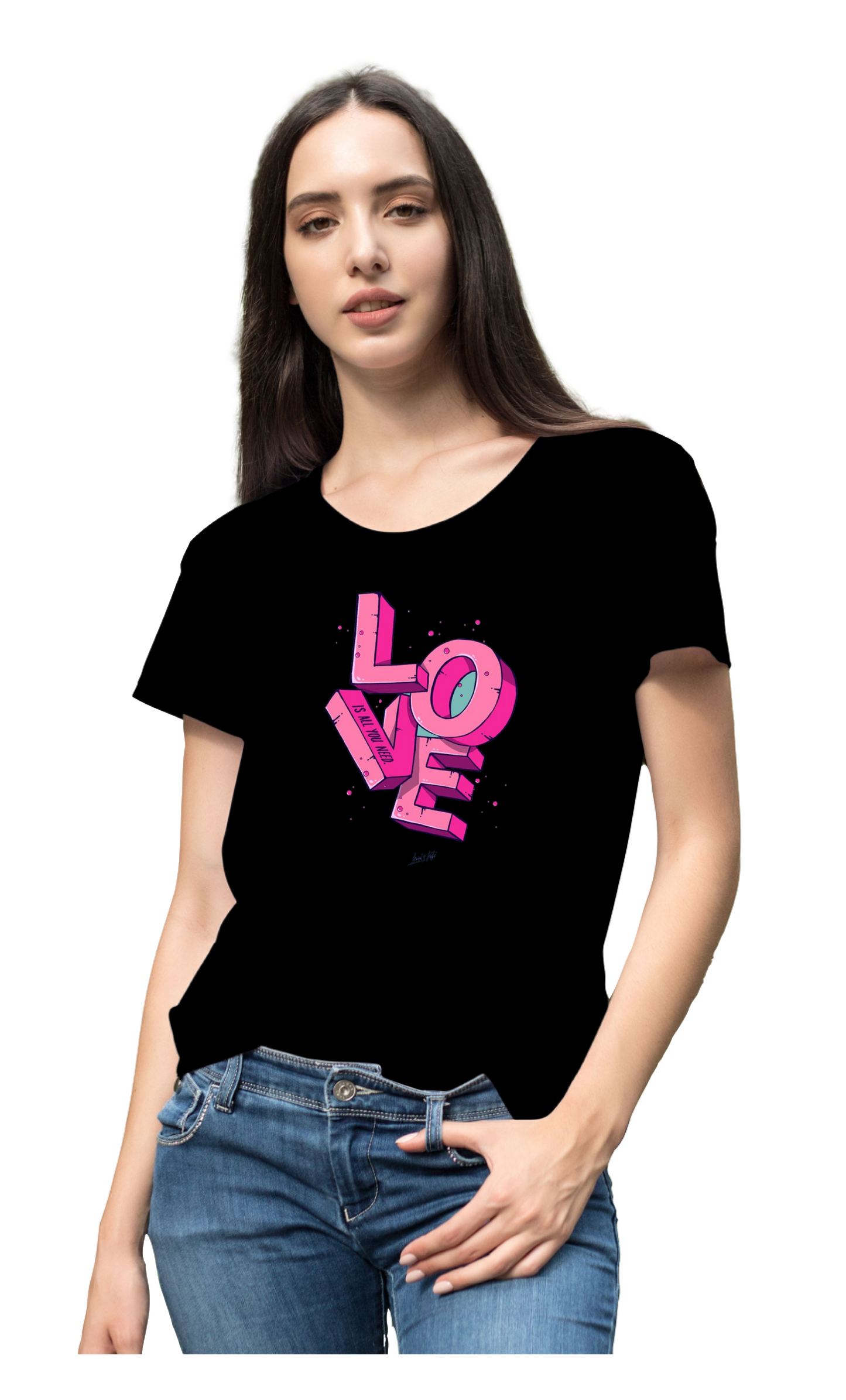 Love Half Sleeve T-shirt for Women