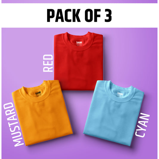 Choose your own Combo of 3  Half Sleeve T-shirt