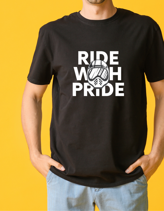 Ride with pride Half Sleeve T-shirt for Men