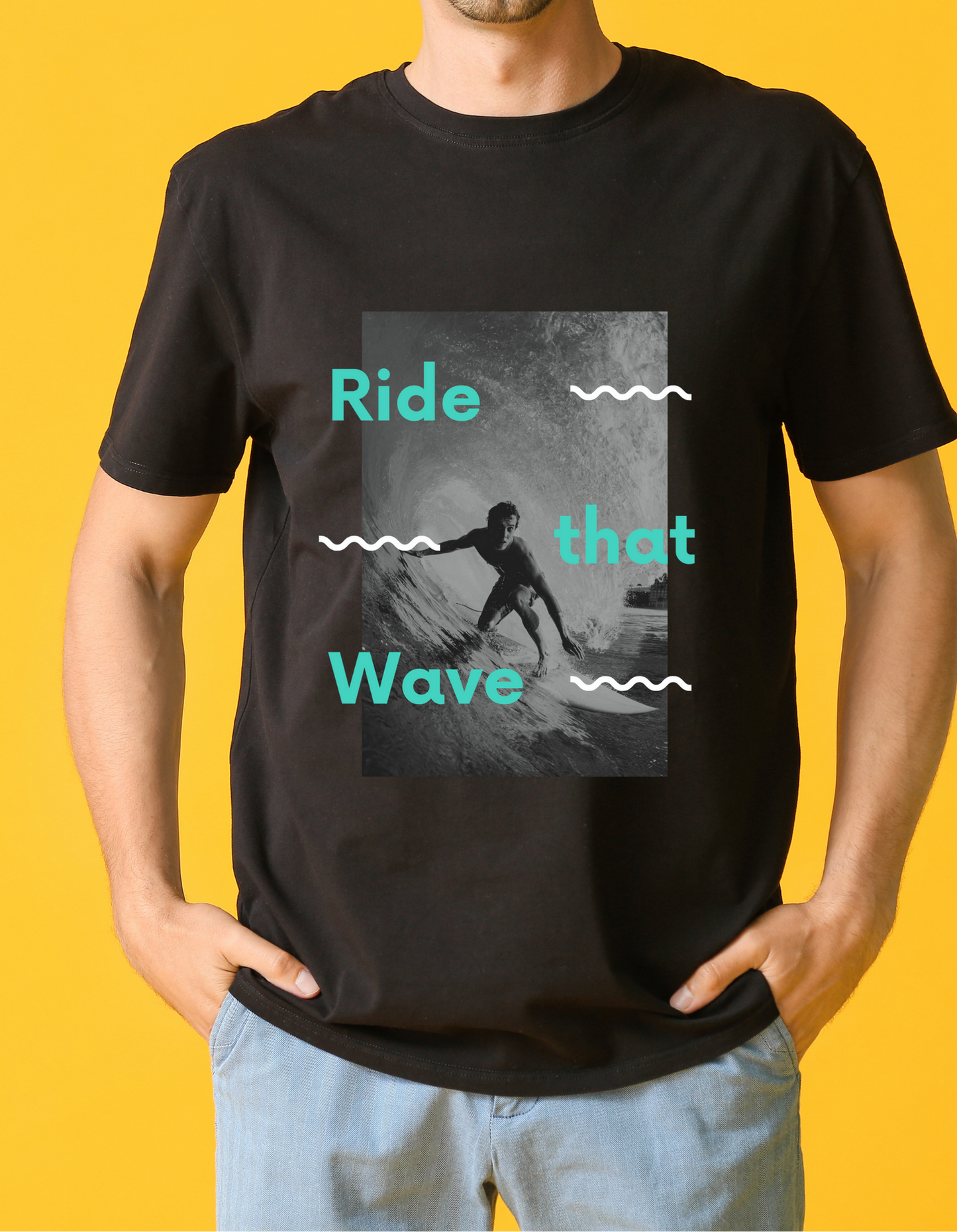 Ride that Waves Half Sleeve T-shirt for Men