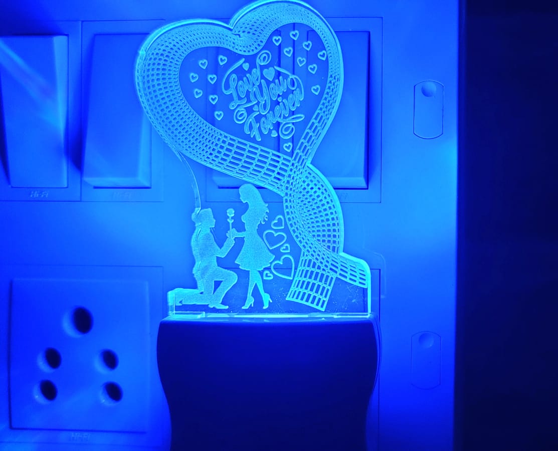 3D ” LOVE YOU FOREVER ” Beautifully Colour Changing Lamp