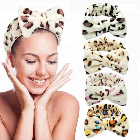 Bowknot Facial HeadBand Soft HeadWrap for Girls & Women ( Random print - pack of 2 )